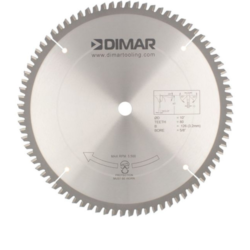 Contractor Saw Blades, 10", 80 Teeth, Non-Ferrous Use Rideout Tool & Machine Inc.