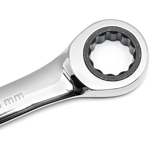 Cl&eacute; &agrave; cliquet combin&eacute;e &agrave; 72 dents, 12 pans, 30 mm, Fini Chrome/Poli Rideout Tool & Machine Inc.