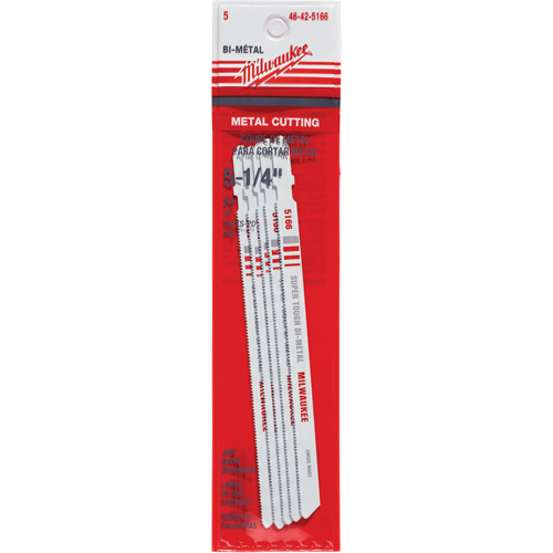 Jigsaw Blade, Bi-Metal, T-Shank, 5-1/4" L, 24 TPI Rideout Tool & Machine Inc.