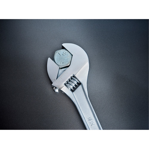 Cl&eacute; &agrave; manche conique r&eacute;glable — emball&eacute; sur carte, 15" lo, la max. 1-11/16"/43 mm, Chrome/Poli Rideout Tool & Machine Inc.