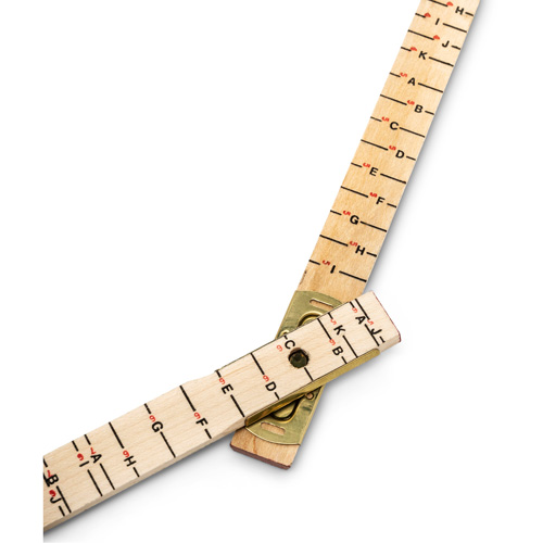 Red End&reg; Oversized Brick Mason Rule, 6' L, Wood, 1/16" Graduations Rideout Tool & Machine Inc.