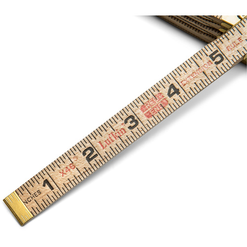 Folding Rule, 6' L, Wood, 1/16" Graduations Rideout Tool & Machine Inc.