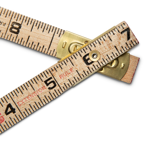 Folding Rule, 6' L, Wood, 1/16" Graduations Rideout Tool & Machine Inc.