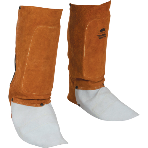 Leather Spats, 14" L, Lava Brown Rideout Tool & Machine Inc.
