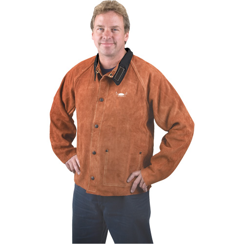 Welding Jacket, Leather, 4X-Large, Lava Brown Rideout Tool & Machine Inc.