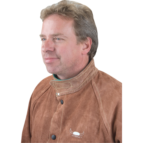 Welding Jacket, Leather, 4X-Large, Lava Brown Rideout Tool & Machine Inc.