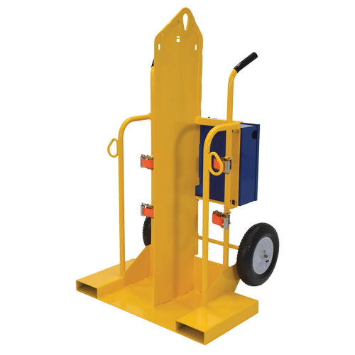 Welding Cylinder Torch Cart, Pneumatic Wheels, 24" W x 19-1/2" L Base, 500 lbs. Rideout Tool & Machine Inc.
