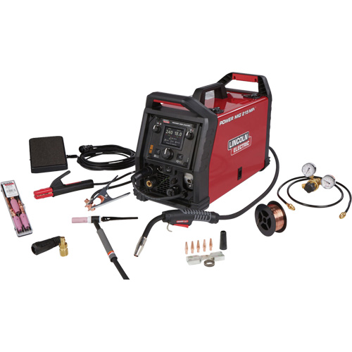 Soudeuse &agrave; proc&eacute;d&eacute; multiple POWER MIG 215 MPi TIG One-Pak, 120 V/230 V, 1 Ph, 60 Hz Rideout Tool & Machine Inc.