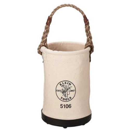 Seau &agrave; paroi droite, 14" h, Toile, Beige Rideout Tool & Machine Inc.