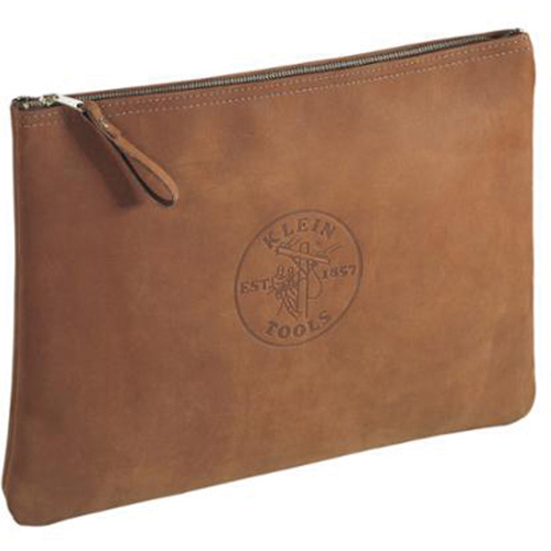 Contractor's Leather Portfolio Zipper Bag, Tool Holder, Leather, 1 Pockets Rideout Tool & Machine Inc.