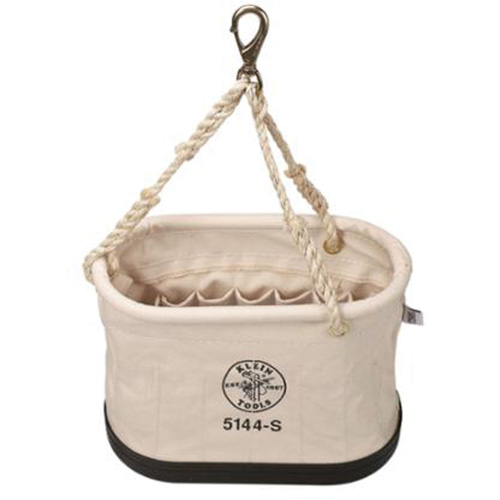 Oval Bucket, Canvas, 15 Pockets, Natural Rideout Tool & Machine Inc.
