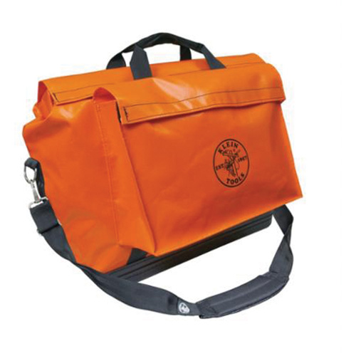 Vinyl Equipment Bag, Vinyl, 2 Pockets, Orange Rideout Tool & Machine Inc.