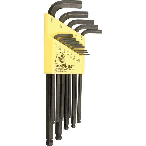 Balldrive L-Style Hex Key Set, 13 Pcs. Rideout Tool & Machine Inc.