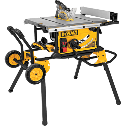 Jobsite Table Saw With Rolling Stand, 15 A, 4800 RPM Rideout Tool & Machine Inc.