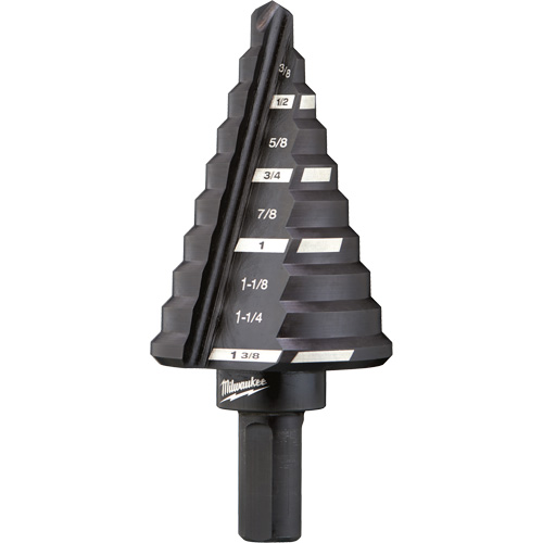 #5 Step Drill Bit, 1/4" - 1-3/8" , 1/8" Increments, High Speed Steel Rideout Tool & Machine Inc.