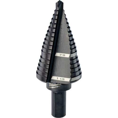 #9 Step Drill Bit, 7/8" - 1-1/8" , High Speed Steel Rideout Tool & Machine Inc.