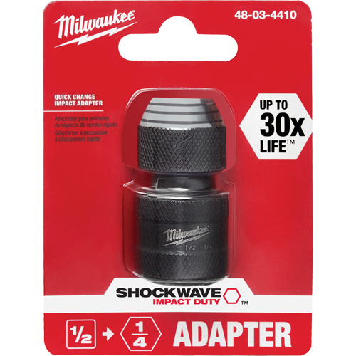 Adaptateur de douille carr&eacute;e &agrave; hexagonale pour tournevis &agrave; percussion Shockwave, Chocs, Prise 1/4", Douille 1/2", 1,875" lo Rideout Tool & Machine Inc.