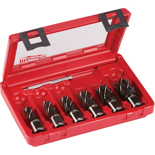 Annular Cutter Drill Bit Set, 6 Pieces, High Speed Steel Rideout Tool & Machine Inc.