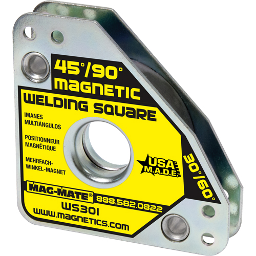 Magnetic Welding Squares, 7-5/8" L x 3/4" W x 3-3/4" H, 60 lbs. Rideout Tool & Machine Inc.