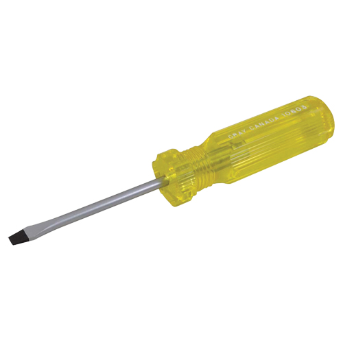 Tournevis &agrave; fente, 3/16", 6-1/2" lo, Prise Plastique Rideout Tool & Machine Inc.