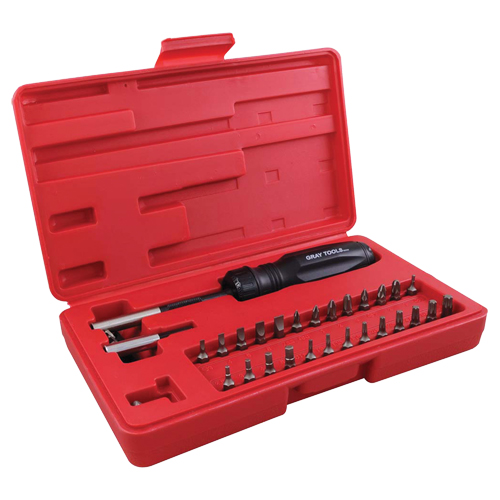 Gearless Screwdriver Set In Plastic Storage Case, 10" L Rideout Tool & Machine Inc.