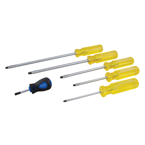 Slotted Screwdriver Set, 6 Pcs. Rideout Tool & Machine Inc.
