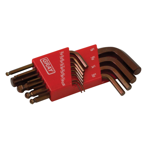 Short Ball End Hex Key Set, 13 Pcs., Imperial Rideout Tool & Machine Inc.