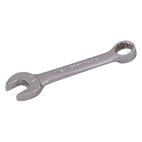 Stubby Combination Wrench, 12 Point, 6 mm, Chrome Finish Rideout Tool & Machine Inc.