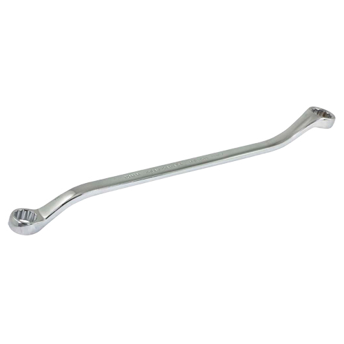 Box End Wrench, 12 Point, 10 mm x 11 mm, 15° Offset, Chrome Finish Rideout Tool & Machine Inc.
