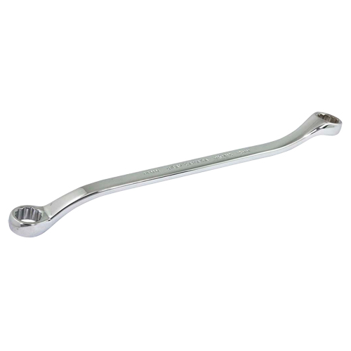 Box End Wrench, 12 Point, 14 mm x 15 mm, 15° Offset, Chrome Finish Rideout Tool & Machine Inc.