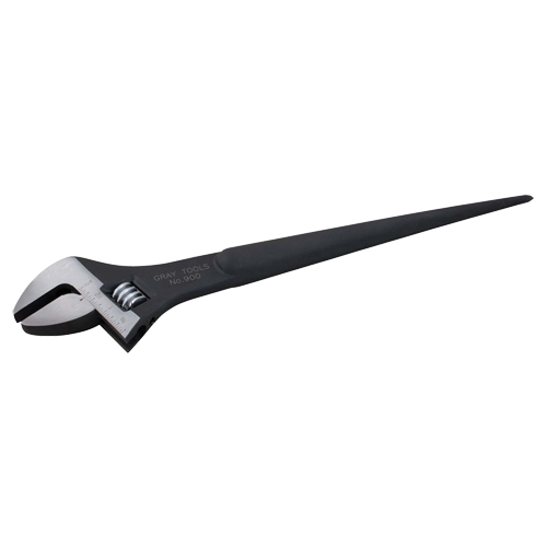 Structural Adjustable Wrench, 15" L, 1-3/4" Max Width, Black Oxide Rideout Tool & Machine Inc.