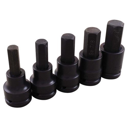 Jeu de douilles pour cl&eacute; &agrave; chocs, Hexagonale, Prise 3/4", 5 mrcx Rideout Tool & Machine Inc.