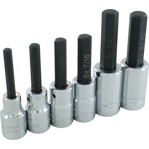 Hex Head Socket Set, Hex, 1/2" Drive, 6 Pcs Rideout Tool & Machine Inc.