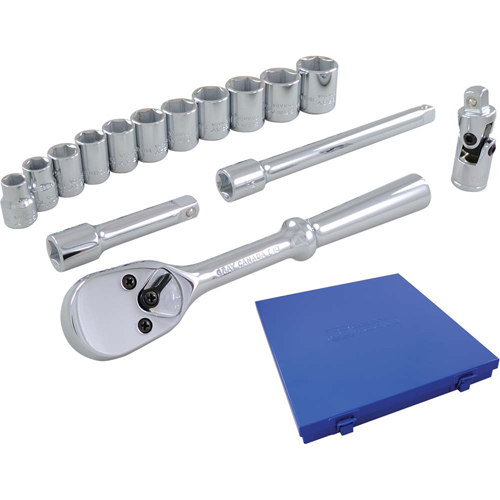 Socket & Attachment Set, 15 Pcs, 3/8" Drive Size Rideout Tool & Machine Inc.