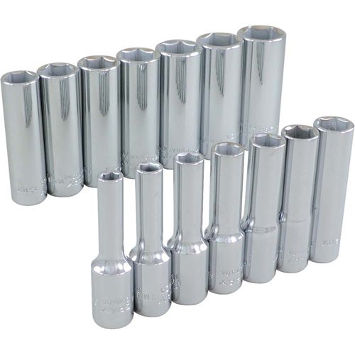 Jeu de douilles, 14 Mcx, Prise de 3/8", Profond Rideout Tool & Machine Inc.