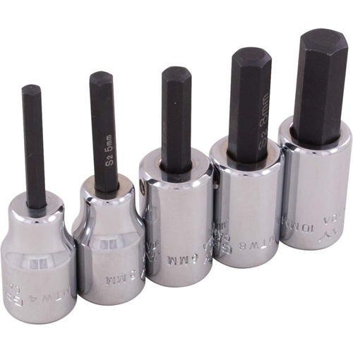 Jeu de douilles &agrave; t&ecirc;te hexagonale, Hexagonale, Prise 3/8", 5 mrcx Rideout Tool & Machine Inc.