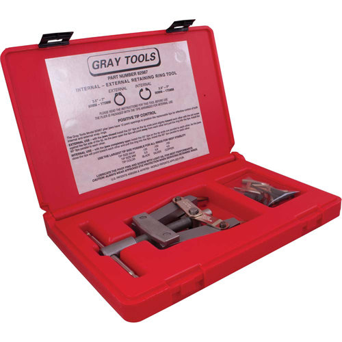 Outil pour bague de retenue interne/externe avec jeu d'embouts, 13 Morceaux Rideout Tool & Machine Inc.