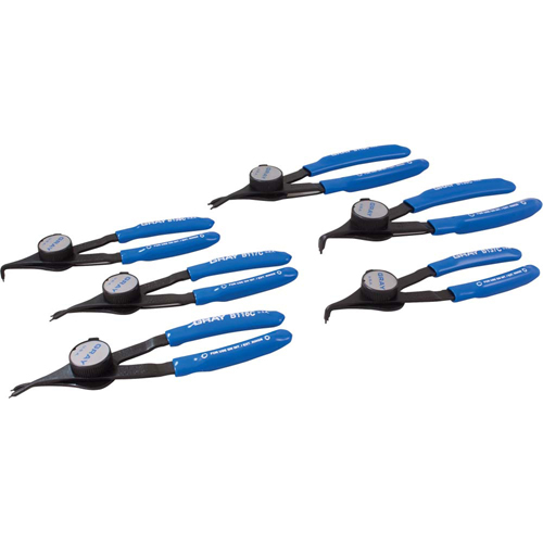 Convertible Retaining Ring Plier Set - Includes Plastic Case, 6 Pieces Rideout Tool & Machine Inc.