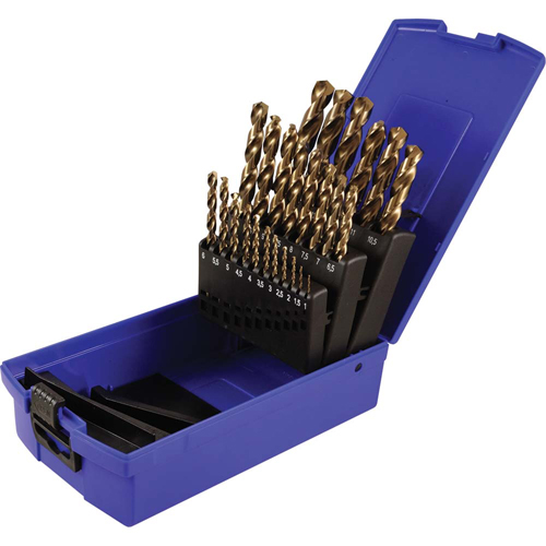 Jeu de forets, 25 morceaux, Acier rapide au cobalt Rideout Tool & Machine Inc.