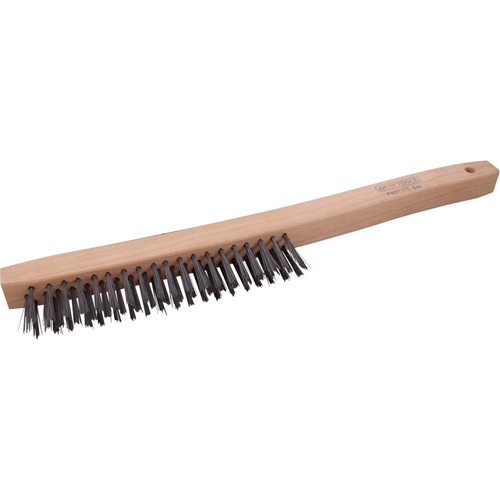 Long Handle Industrial-Duty Scratch Brush, Steel, 3 x 19 Wire Rows, 14" Long Rideout Tool & Machine Inc.