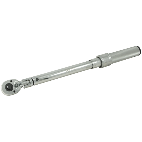 Heavy-Duty Micro-Adjustable Torque Wrench, Click, 3/8" Square Drive, 10 - 80 ft-lbs. Rideout Tool & Machine Inc.