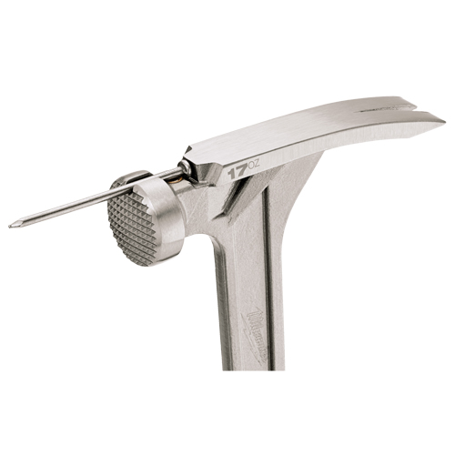 Marteau de charpente &agrave; face usin&eacute;e, 17 oz, Prise en Acier plein, 16-1/8" lo Rideout Tool & Machine Inc.