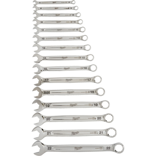 Wrench Set, Combination, 15 Pieces, Metric Rideout Tool & Machine Inc.