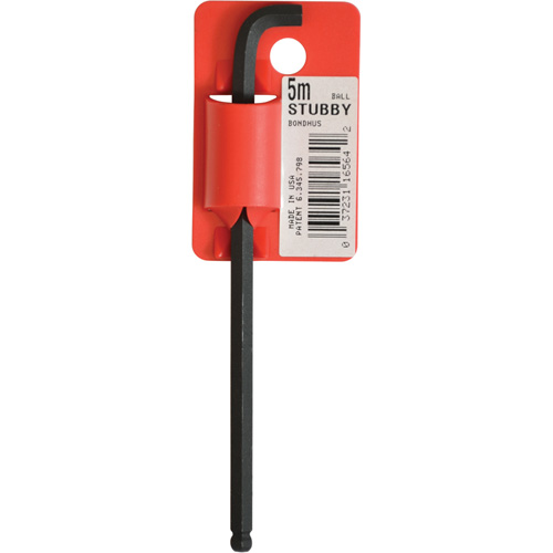 Long-Arm Hex Key Wrench, Ball End, 5 mm x 119 mm L, L Shape Rideout Tool & Machine Inc.