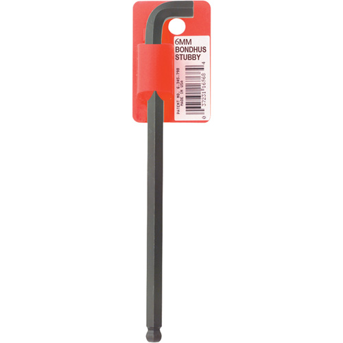 Long-Arm Hex Key Wrench, Ball End, 6 mm x 139 mm L, L Shape Rideout Tool & Machine Inc.