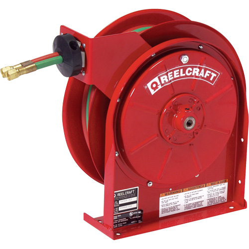 Spring Retractable Welding Hose Reel, Welding Gases, 1/4" x 25', Dual Hose, 200 psi Rideout Tool & Machine Inc.