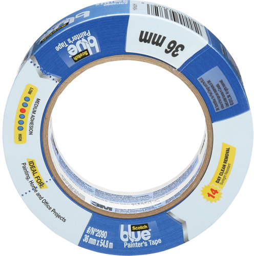 ScotchBlue Original Painter's Tape 2090, 36 mm (1-2/5") x 55 m (180'), Blue Rideout Tool & Machine Inc.