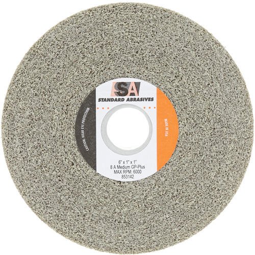 Standard Abrasives General Purpose Plus Wheel, 6" Dia., Medium Grit, Aluminum Oxide Rideout Tool & Machine Inc.