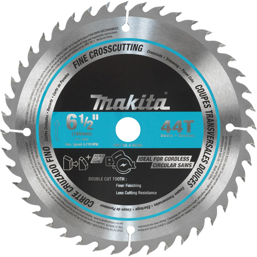 Circular Saw Blade, 6-1/2", 44 Teeth, Wood Use Rideout Tool & Machine Inc.