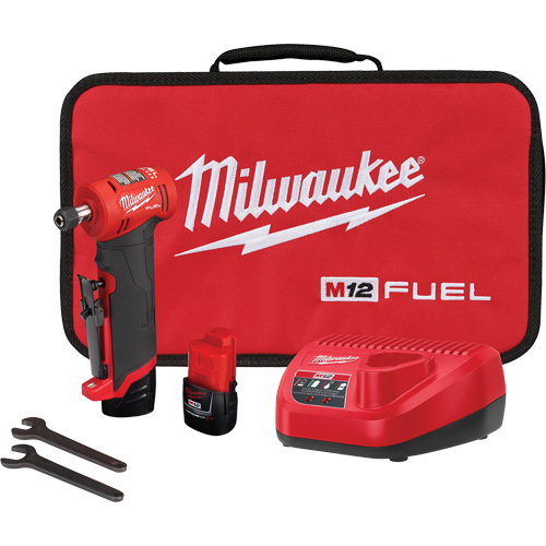 M12 Fuel Right Angle Die Grinder Kit, 1/4" Collet, 12 V, Lithium-Ion Rideout Tool & Machine Inc.